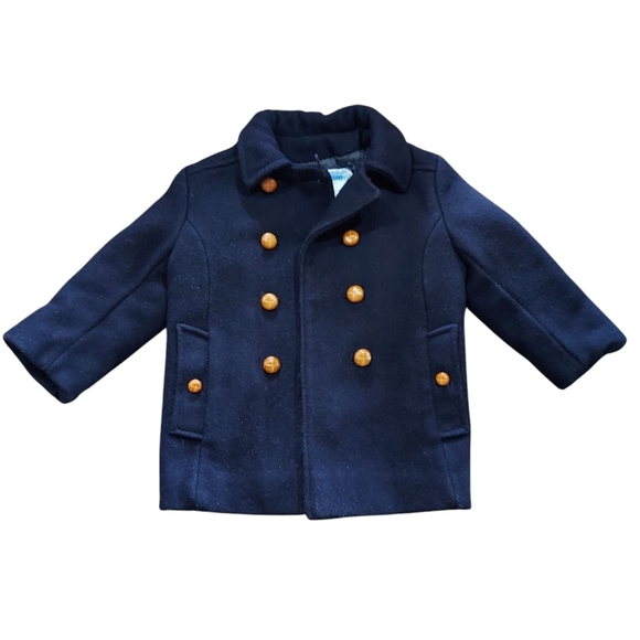 Vintage Kids London Fog Double-Breasted Wool Peacoat